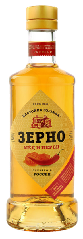 蜂蜜与辣椒谷物苦浸酒 (Bitter tincture Zerno Honey and Pepper) - 0.5 L : 蜂蜜与辣椒谷物苦浸酒 (Bitter tincture Zerno Honey and Pepper)